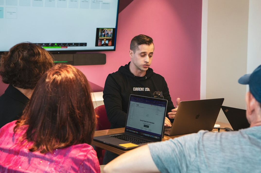 instructor teaching coding